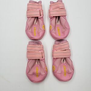 HCpet Pink Dog Boots Shoes Paw Protection All Weather Waterproof Booties Size 2